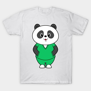 Panda as Nurse with Smock T-Shirt